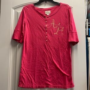 American Eagle Outfitters Pink 3/4 sleeve shirt size XL.